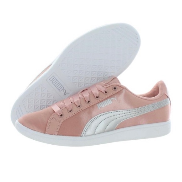 NWT Puma Vikky Blush Women’s Peach Pink Silver En Pointe Athletic Shoes Sneakers - Picture 4 of 8